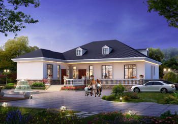 農(nóng)村一層獨(dú)棟別墅設(shè)計(jì)圖，帶閣樓，設(shè)計(jì)感十足