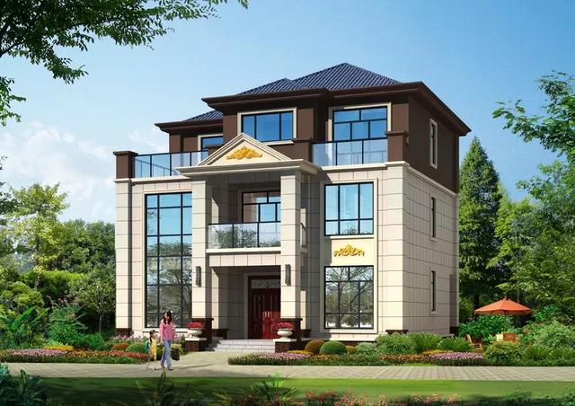 氣派又精致鄉村別墅設計圖，三層大氣美觀，農村建好回頭率超高