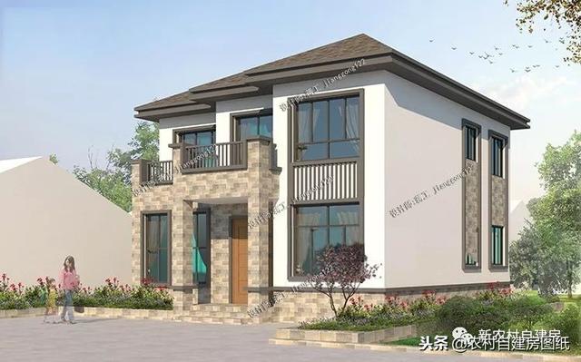 小戶型鄉村別墅設計圖紙，3款三層4款二層，面積都不超過100平