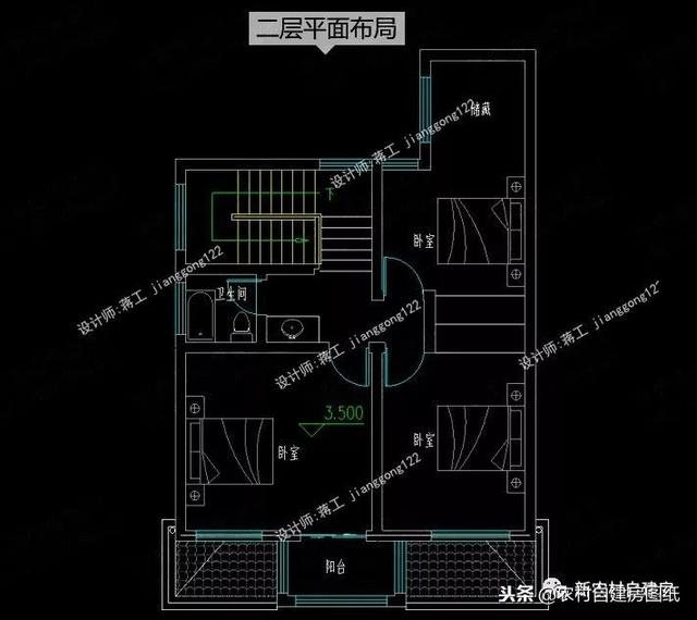 小戶型鄉村別墅設計圖紙，3款三層4款二層，面積都不超過100平