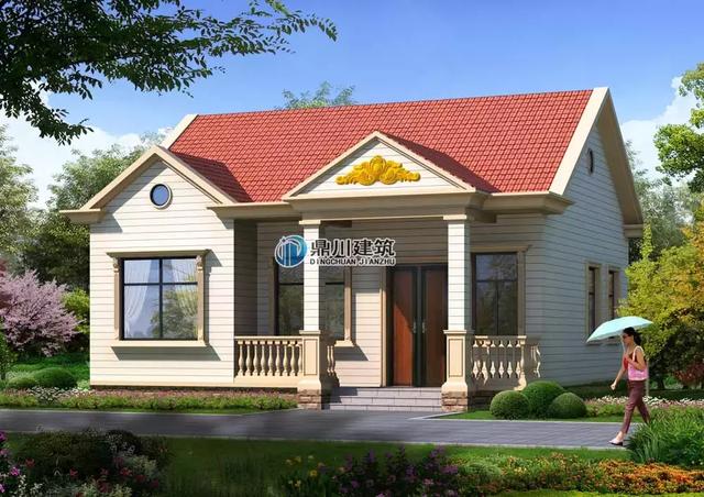 幾款一層農村自建房屋設計圖推薦，看布局都超喜歡第1套，13萬可建