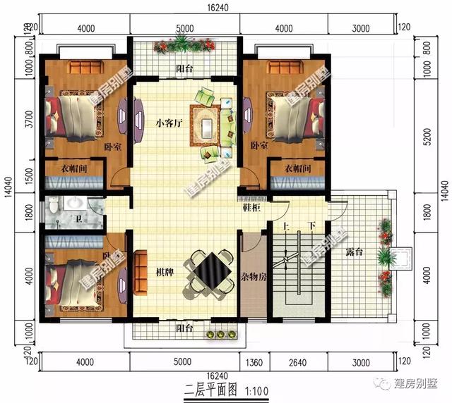 16.2×12.2米別墅設(shè)計圖紙，帶門面設(shè)計，能帶來財運的旺宅