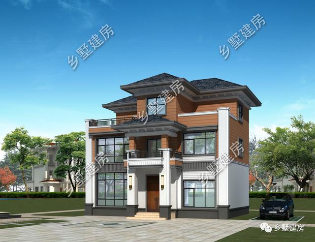 這款12X9米的小別墅設計圖實在太美了！茶室+雙露臺完美設計！