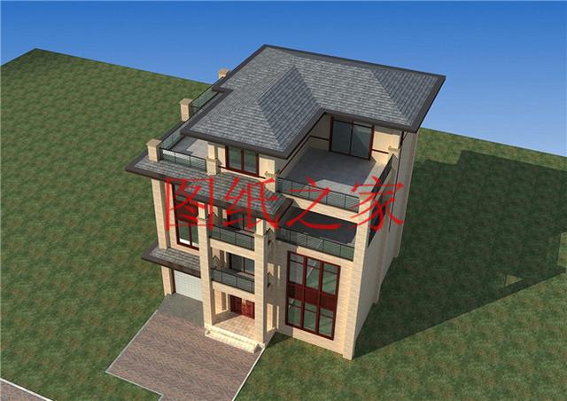 13.8X12.5米的四層別墅設計圖，170平大戶型，美觀奢華、氣勢恢宏！