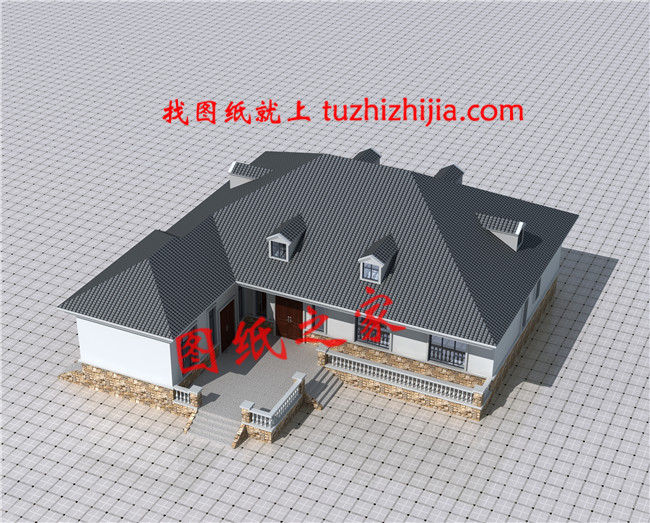 農(nóng)村一層獨(dú)棟別墅設(shè)計(jì)圖,帶閣樓,設(shè)計(jì)感十足