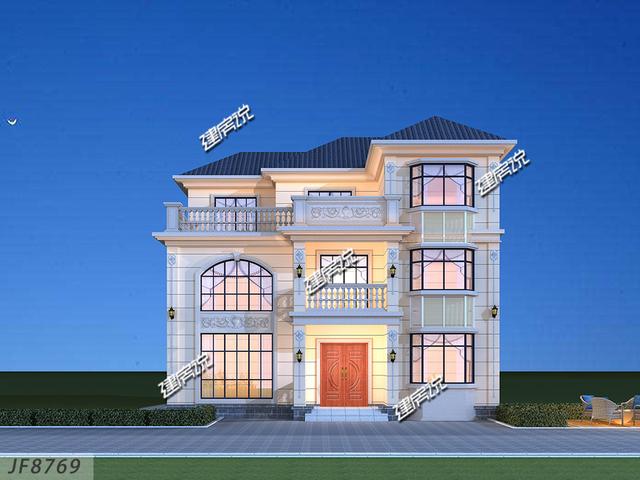 漂亮歐式別墅設計圖推薦，帶車庫雙廚房，媳婦父母都很滿意的戶型！