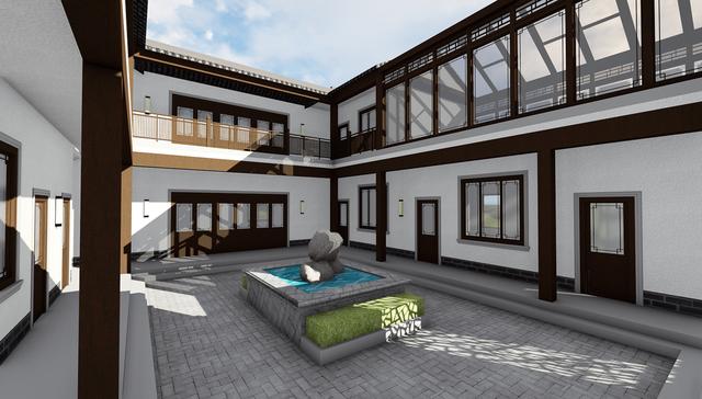 合院中式別墅設計圖，東方神韻之美，至高至上的境界