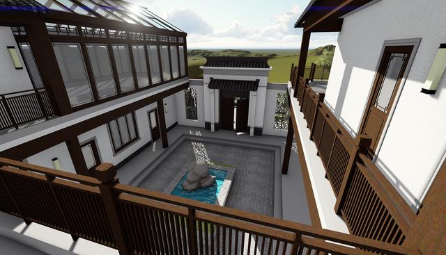 合院中式別墅設計圖，東方神韻之美，至高至上的境界