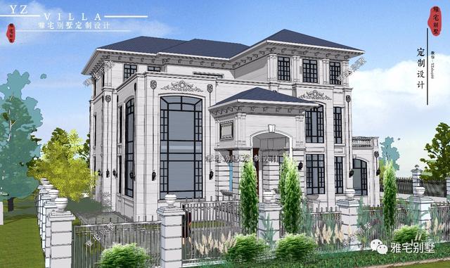 湖南三層歐式別墅設計圖，一套遠離城市喧囂的居家之所