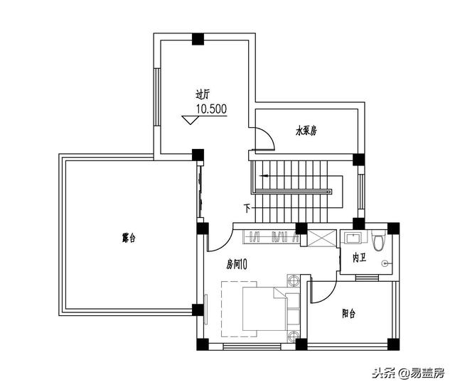 廣東農村別墅設計圖，中庭車庫采光都有，這外觀真美