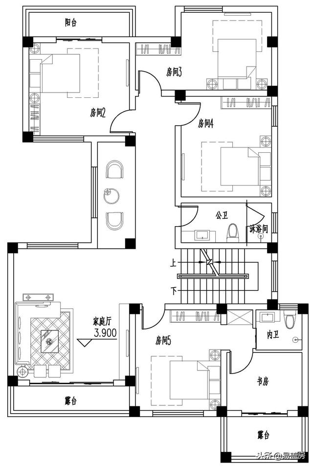 廣東農村別墅設計圖，中庭車庫采光都有，這外觀真美