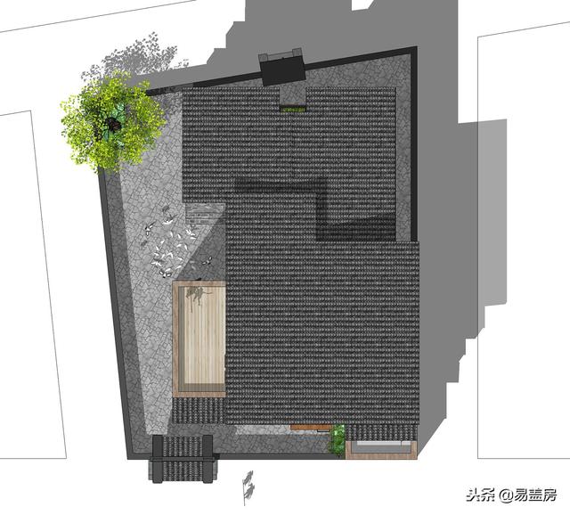 廣東農村別墅設計圖，中庭車庫采光都有，這外觀真美