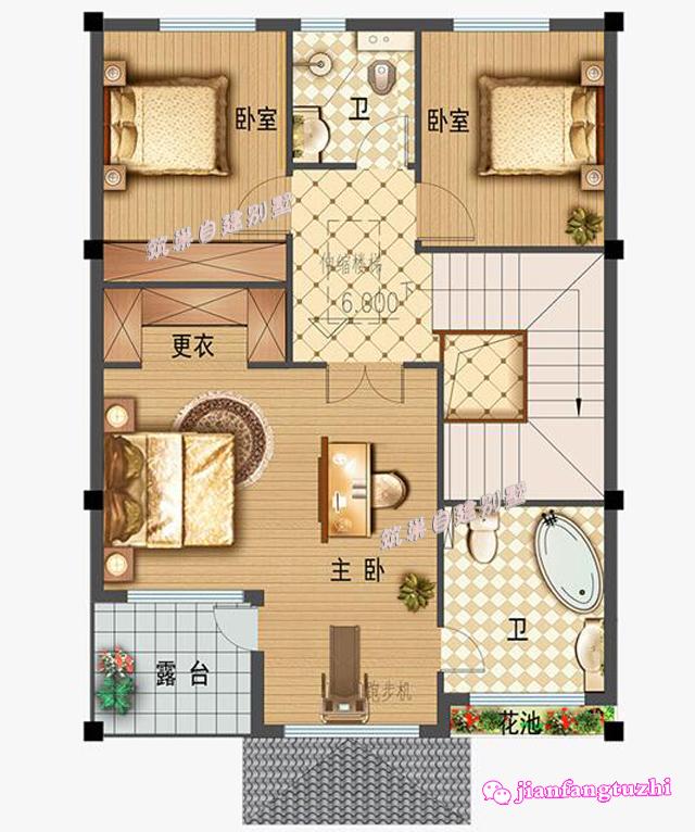 100平米以內農村四層小別墅設計圖，你的夢幻花園！