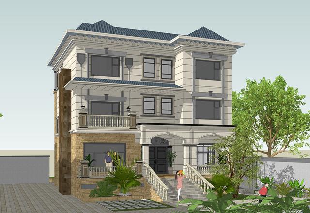 54萬360平方三層大氣別墅設計圖，室內布局盡然都是業主想法