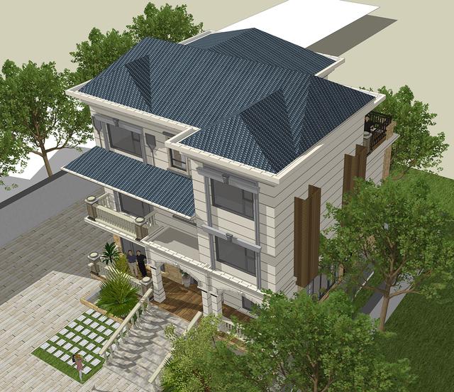 54萬360平方三層大氣別墅設計圖，室內布局盡然都是業主想法