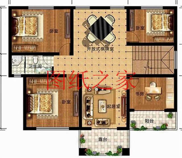 160平米的二層別墅設(shè)計圖，14X12米方正又實用，農(nóng)村建房的首選戶型！