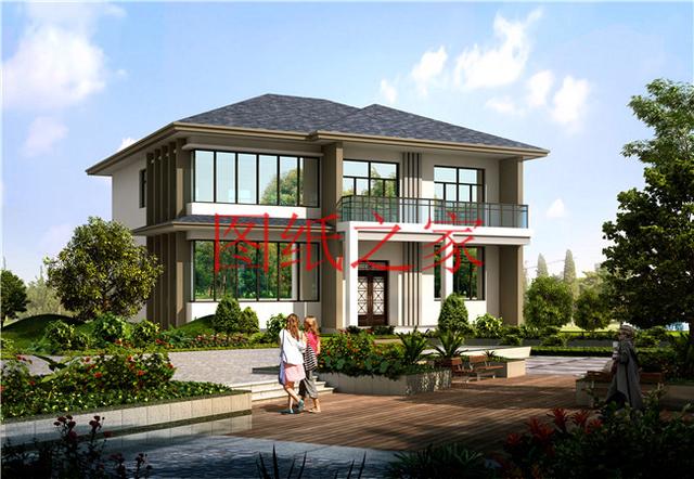 160平米的二層別墅設(shè)計圖，14X12米方正又實用，農(nóng)村建房的首選戶型！