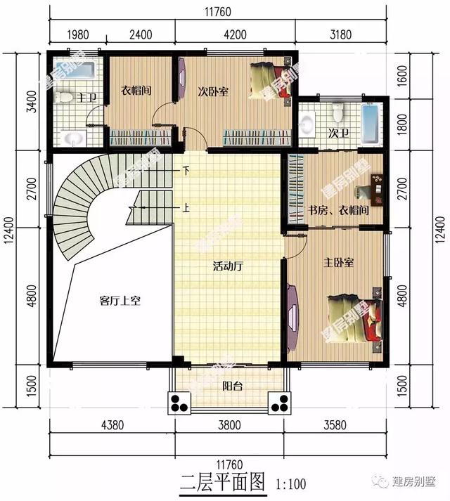 外觀比較相似的兩棟自建房設計圖，戶型優(yōu)良，戶型二廚房單獨建