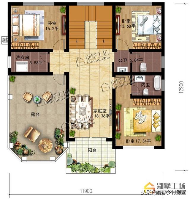 經典農村別墅設計圖紙，適合宅基地自建