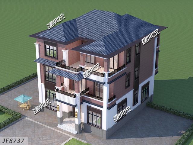 新中式別墅設計圖，農村富貴人家都這樣建，氣派，有品位