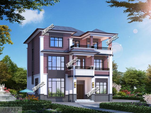 新中式別墅設計圖，農村富貴人家都這樣建，氣派，有品位