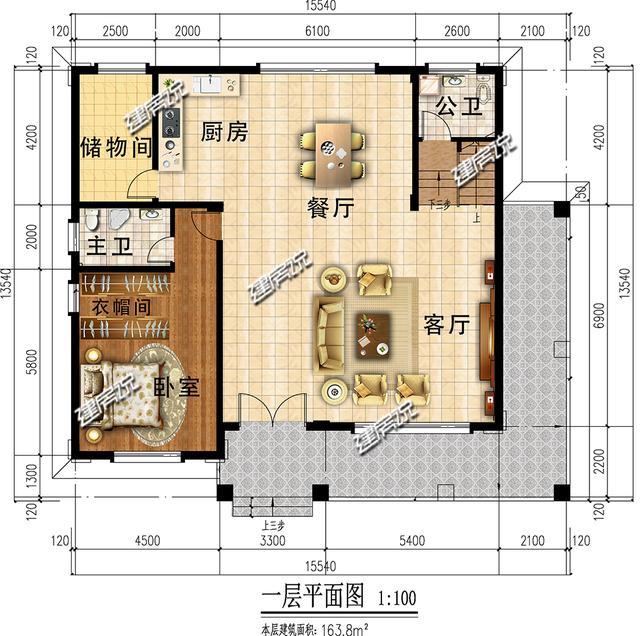 三層別墅設(shè)計(jì)圖，挑空客廳，大氣極了！包您滿(mǎn)意！