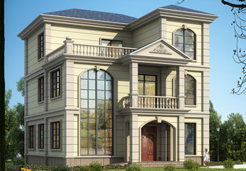 120平米農村40萬三層別墅自建房款式，簡歐風格