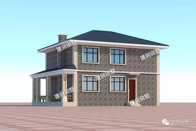 二層小洋樓設(shè)計圖，11.65×9.55米，南北通透，23萬建起來