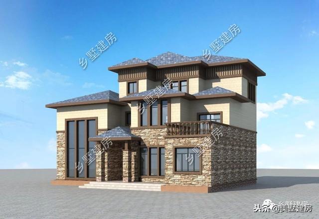 時尚洋氣農村別墅設計圖，怕成本太高？這兩套30萬左右的你肯定喜歡！