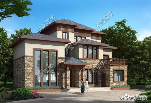 時尚洋氣農村別墅設計圖，怕成本太高？這兩套30萬左右的你肯定喜歡！