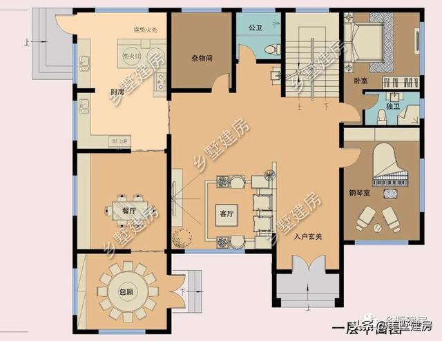 兩套農村三層別墅設計圖，錯落有致的新型別墅或布局方正的歐式