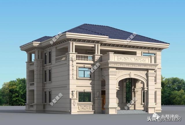 兩套農村三層別墅設計圖，錯落有致的新型別墅或布局方正的歐式