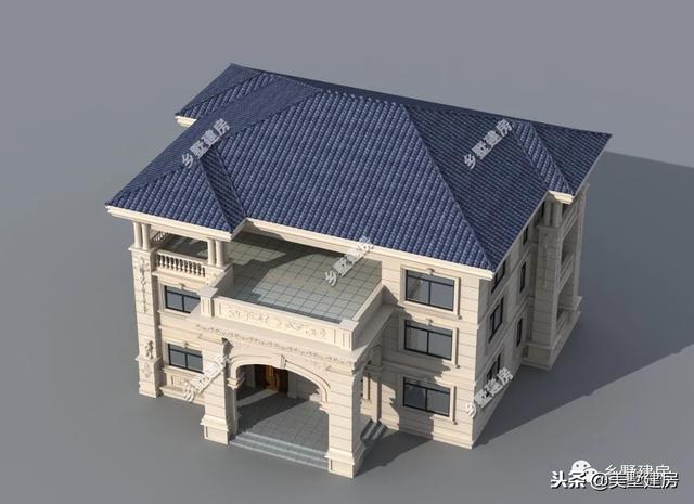 兩套農村三層別墅設計圖，錯落有致的新型別墅或布局方正的歐式