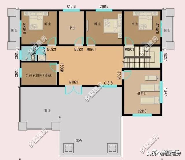兩套農村三層別墅設計圖，錯落有致的新型別墅或布局方正的歐式