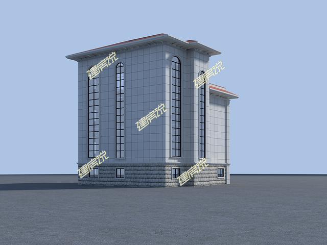 豪華氣派的三層半別墅設計圖，這棟別墅光主體就花了60來萬