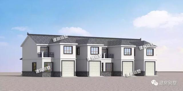 時尚簡約新中式風格設計圖，一排住四戶，29.4×13.1米。