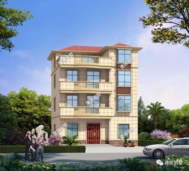 兩棟四層別墅設計圖，開間相近的，建高層住宅視野開闊，給全家人長臉