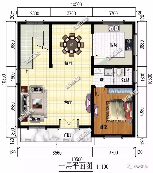 兩棟四層別墅設計圖，開間相近的，建高層住宅視野開闊，給全家人長臉