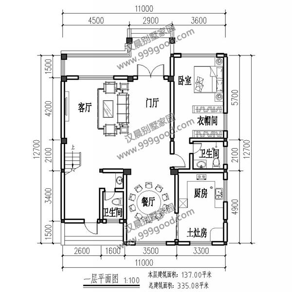 簡(jiǎn)歐別墅設(shè)計(jì)圖，占地135平，復(fù)式挑空和健身房，誰(shuí)更深得你心？