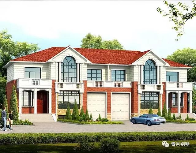 二層雙拼小別墅設計圖，開間25.8米×11米，簡單大氣，主體造價70萬