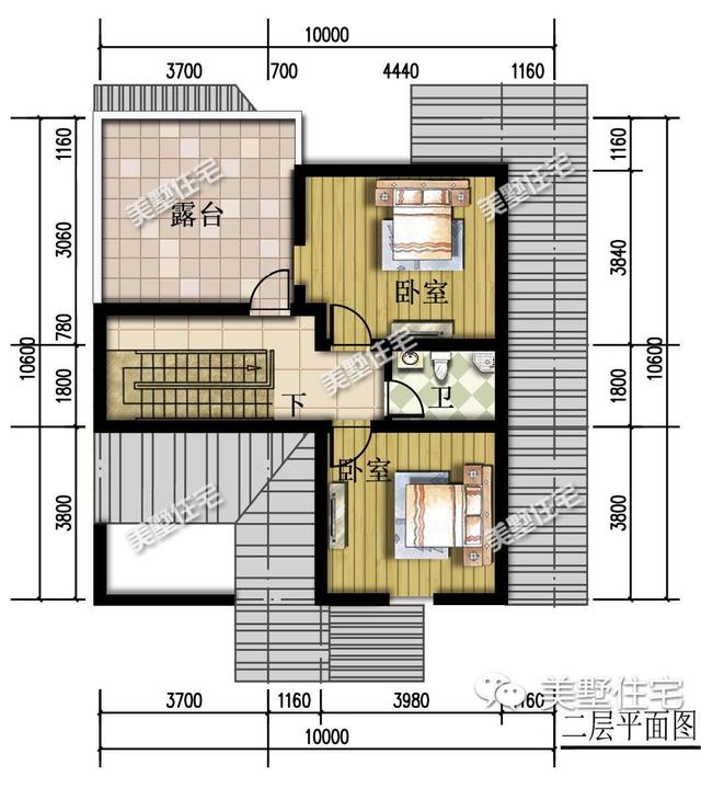 一層小別墅自建房屋，這棟一層帶大院閣樓地下室，造價12萬！