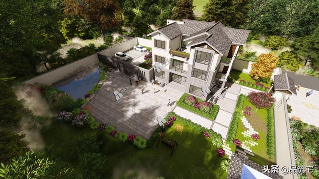 三層中式田園風(fēng)別墅設(shè)計(jì)圖，送給父母養(yǎng)老，也安放我們的鄉(xiāng)愁