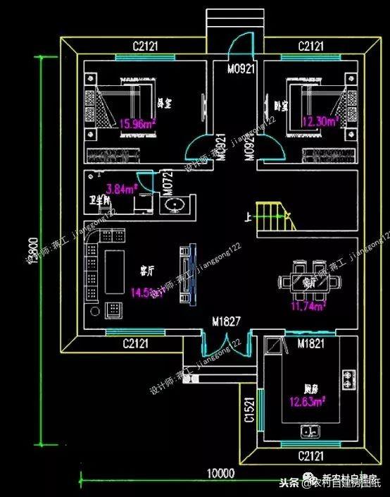 6款小別墅設計圖，一二三層都有，面寬10米以下，功能齊全樣式大氣