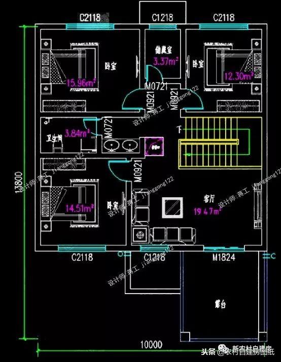 6款小別墅設計圖，一二三層都有，面寬10米以下，功能齊全樣式大氣