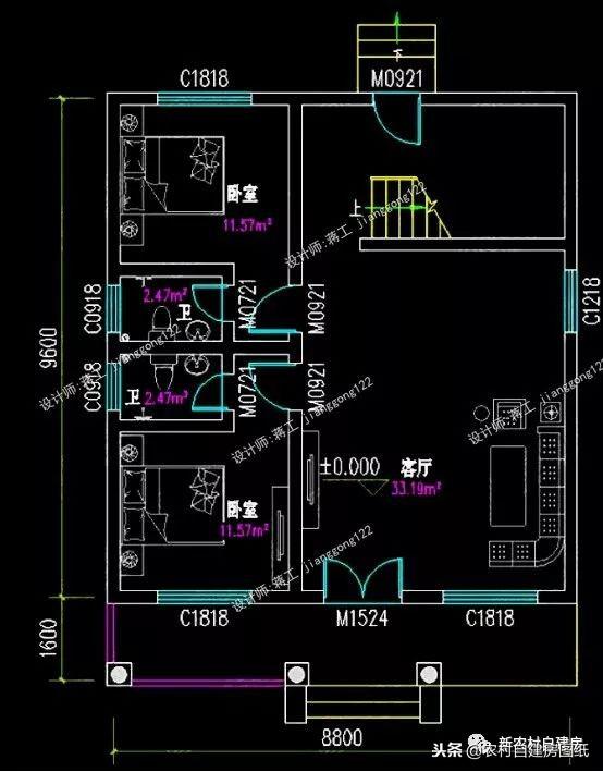 6款小別墅設計圖，一二三層都有，面寬10米以下，功能齊全樣式大氣