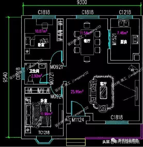 6款小別墅設計圖，一二三層都有，面寬10米以下，功能齊全樣式大氣