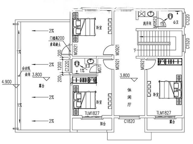 二層帶車庫小別墅設(shè)計施工圖，外觀靚麗，富有現(xiàn)代氣息，格局經(jīng)典