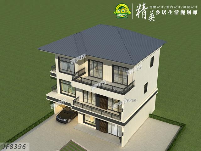 推薦給您一款現代別墅設計圖，農村人都住別墅了，我們還在為買房發愁