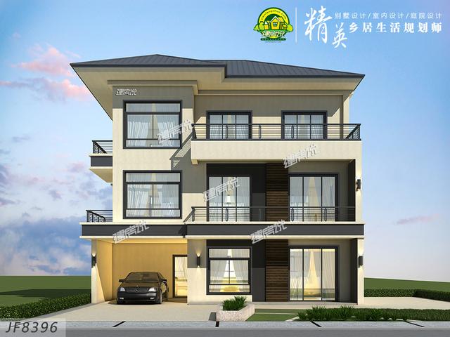 推薦給您一款現代別墅設計圖，農村人都住別墅了，我們還在為買房發愁