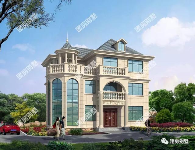 經(jīng)典三層別墅設(shè)計(jì)圖，開間13.8米，且都帶空中涼亭，不建后悔一生